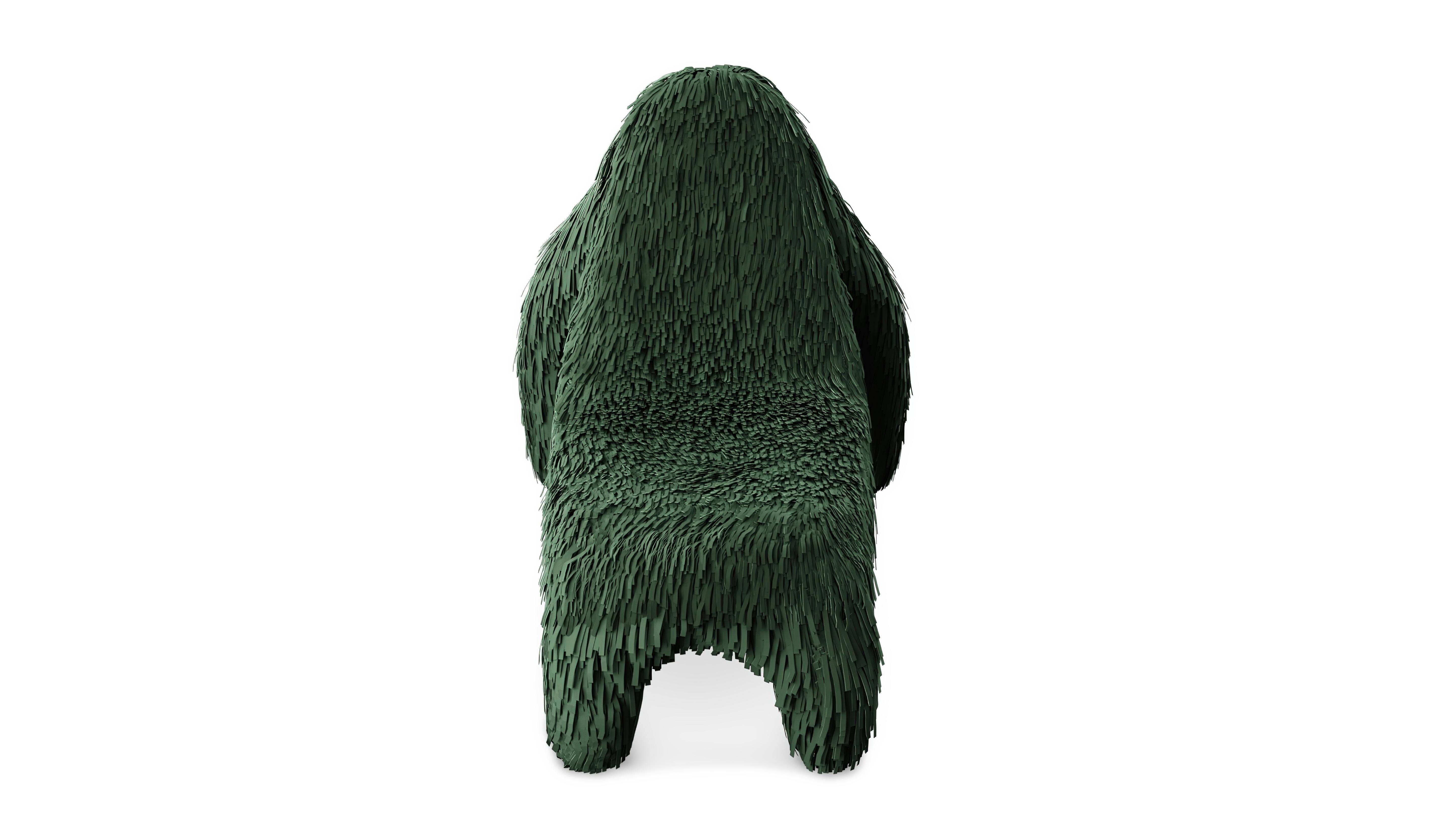 Contemporary Gorilla Chair with Real Leather by Marcantonio For Sale