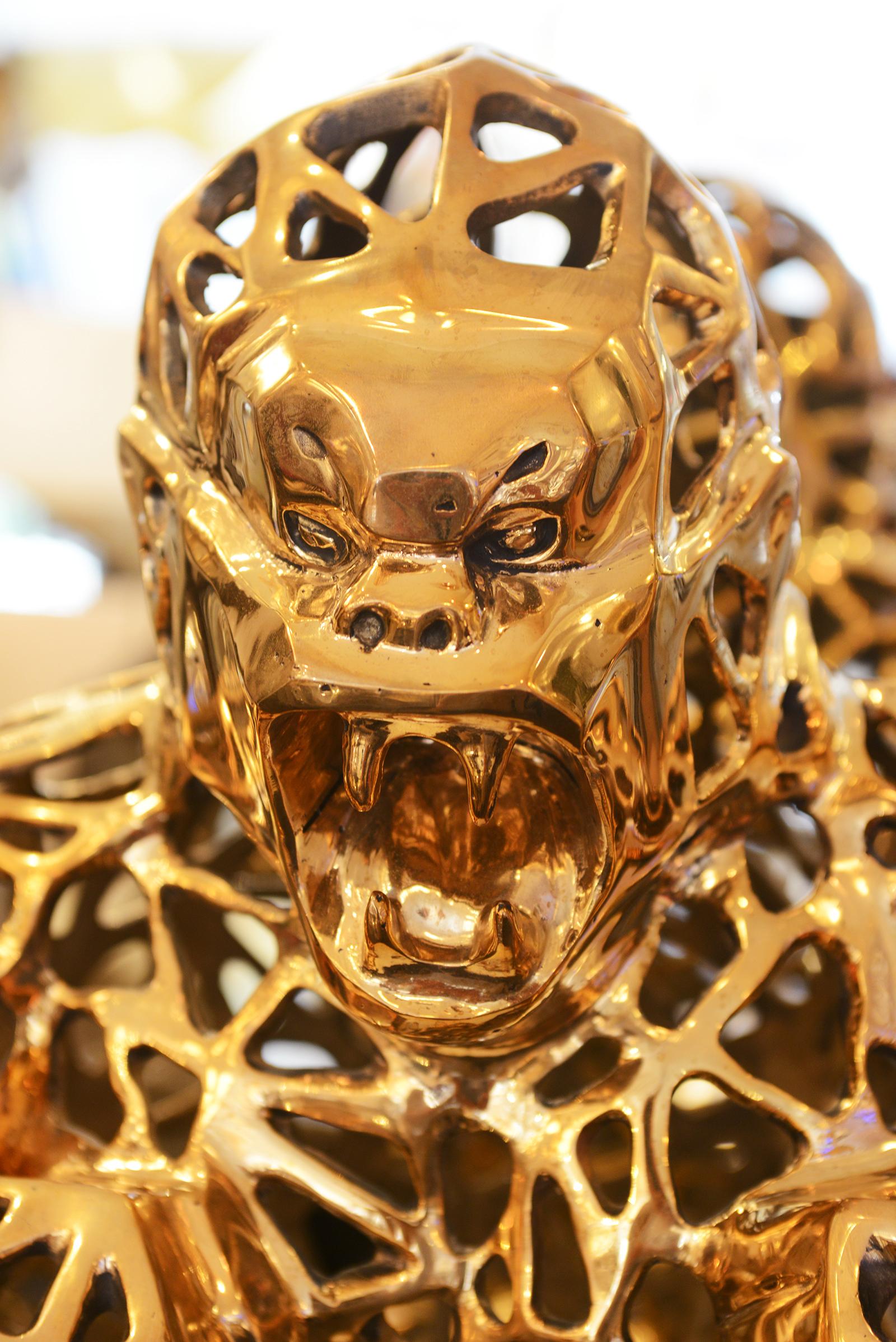 Scultura Gorilla Kong in bronzo massiccio Orlinski in vendita 3