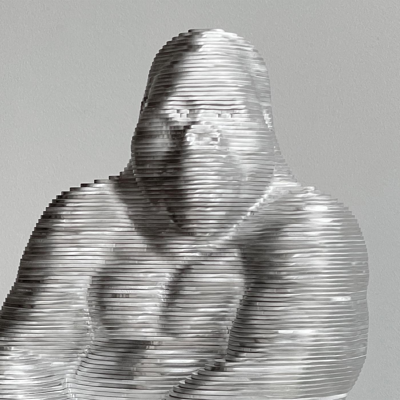 Aluminum Gorille Polished Sculpture For Sale