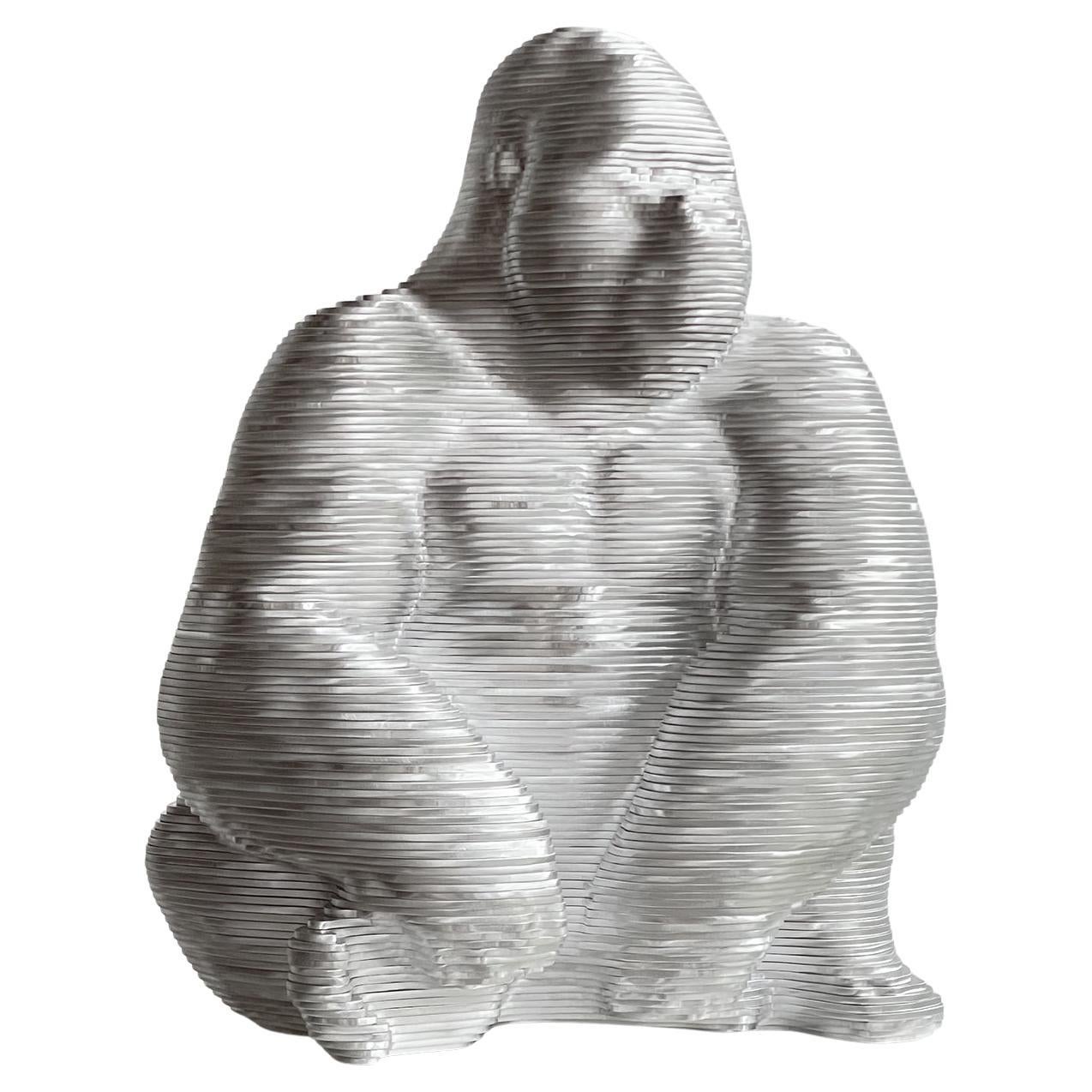 Gorille Polished Sculpture For Sale