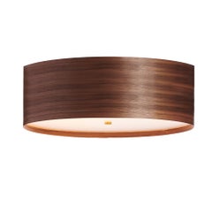 GORIN Organic Modern Walnut 14.5" Flush Mount Light Fixture
