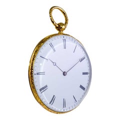 Gorini & Cie. 18 Karat Yellow Gold Keywind Pocket Watch, circa 1840s