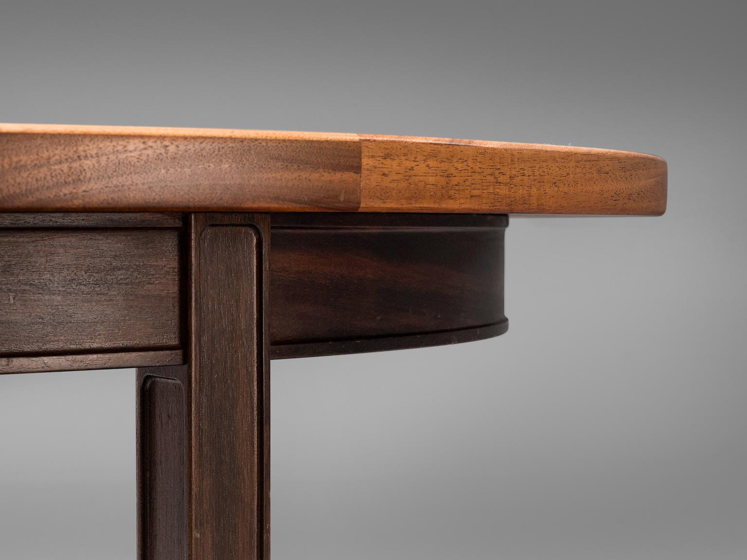 Late 20th Century Gorm Lindum Oval Dining Table in Mahogany