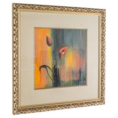 Gorman Framed Pair of Flowers Painting