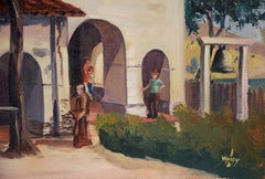 Mission San Juan Bautista, 1971 - Original Oil Painting
