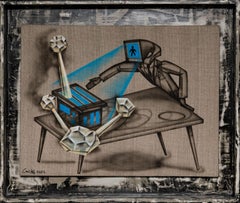 "Proyección de la autoconciencia" Pintura de 20" x 24" pulgadas de Gosha Ostretsov