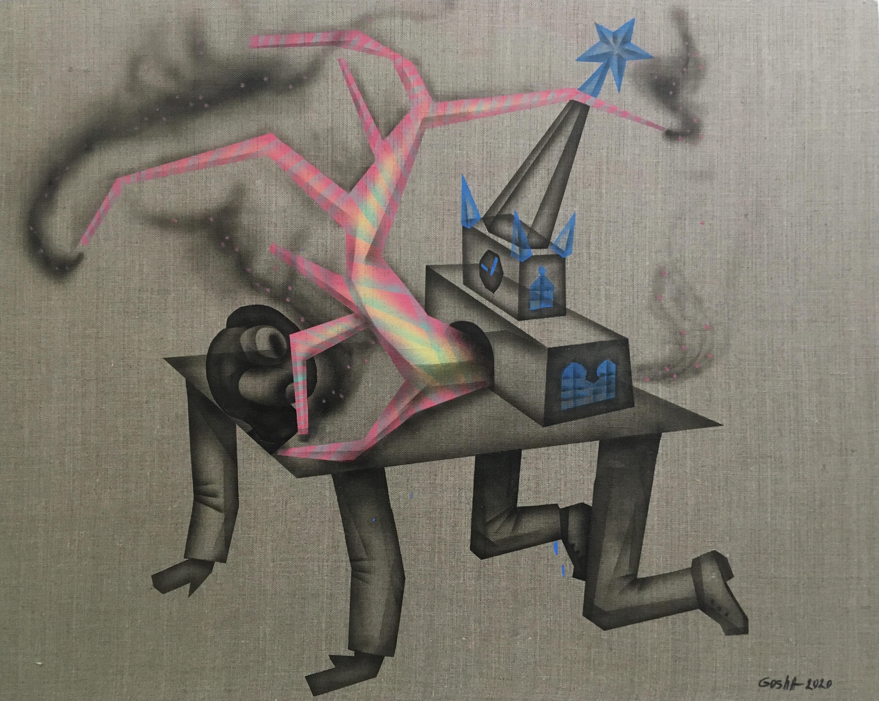 "Sin título 8" Pintura 12" x 18" pulgadas por Gosha Ostretsov