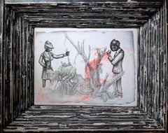 "Cosa fare?" Scultura da parete da 23" x 41" x 3" pollici di Gosha Ostretsov