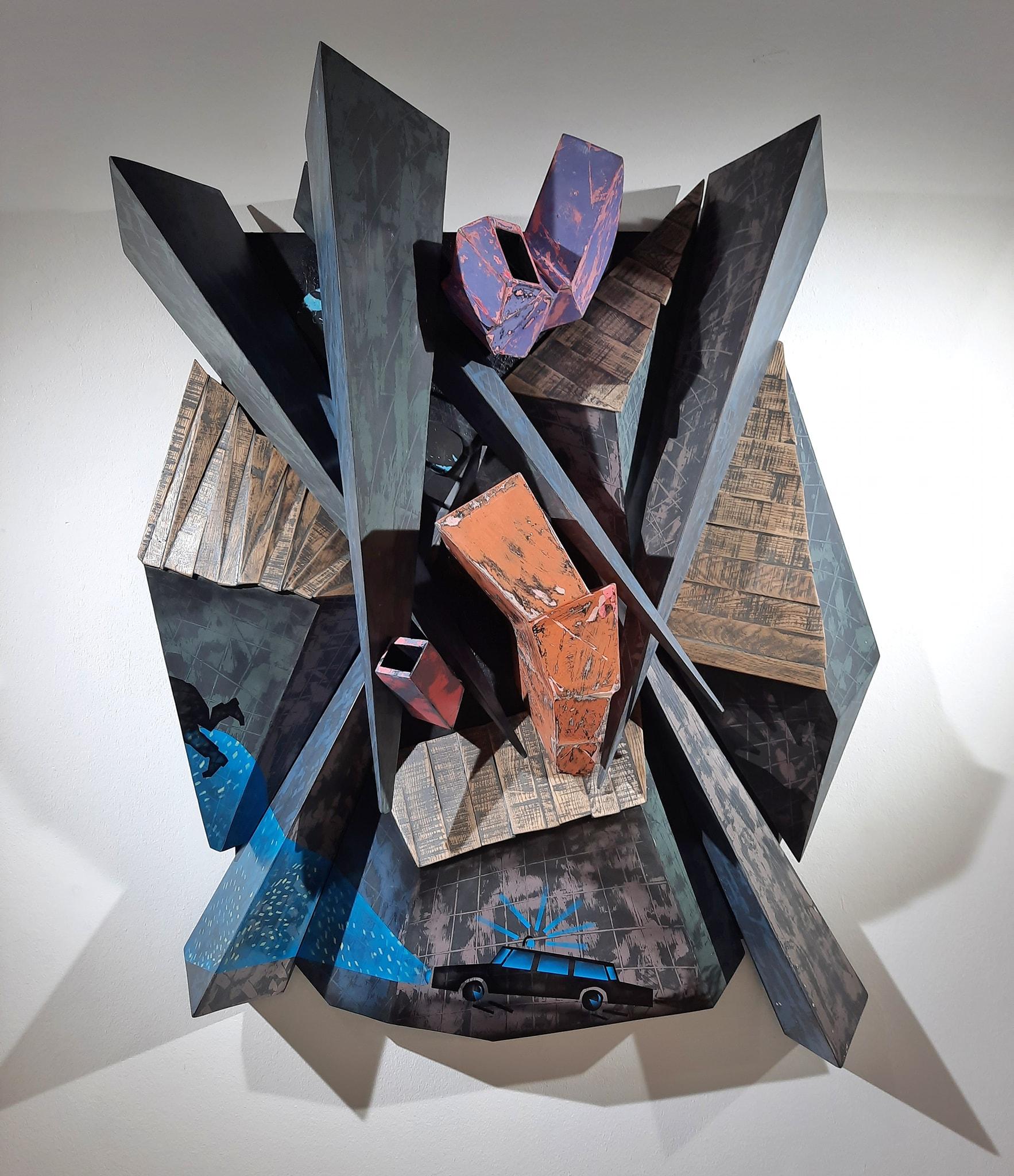 "The Escape" Wall Sculpture 71" x 59" inch by Gosha Ostretsov