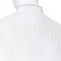 GOSHA RUBCHINSKIY ADIDAS weißer gesteppter, gepolsterter, langärmeliger Pullover mit langen Ärmeln S