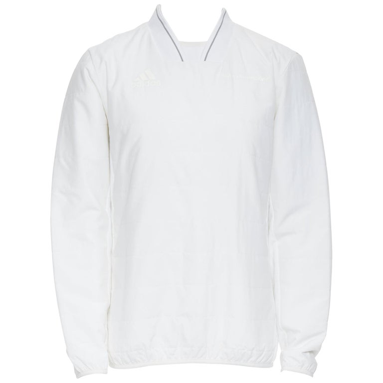 GOSHA RUBCHINSKIY ADIDAS white quilted padded long sleeve sweater pullover  S at 1stDibs | gosha rubchinskiy adidas pullover