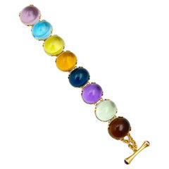 Goshwara 18k Gold Multi-Color Gemstone Bracelet