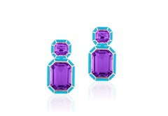 Goshwara Amethyst and Turquoise Earrings