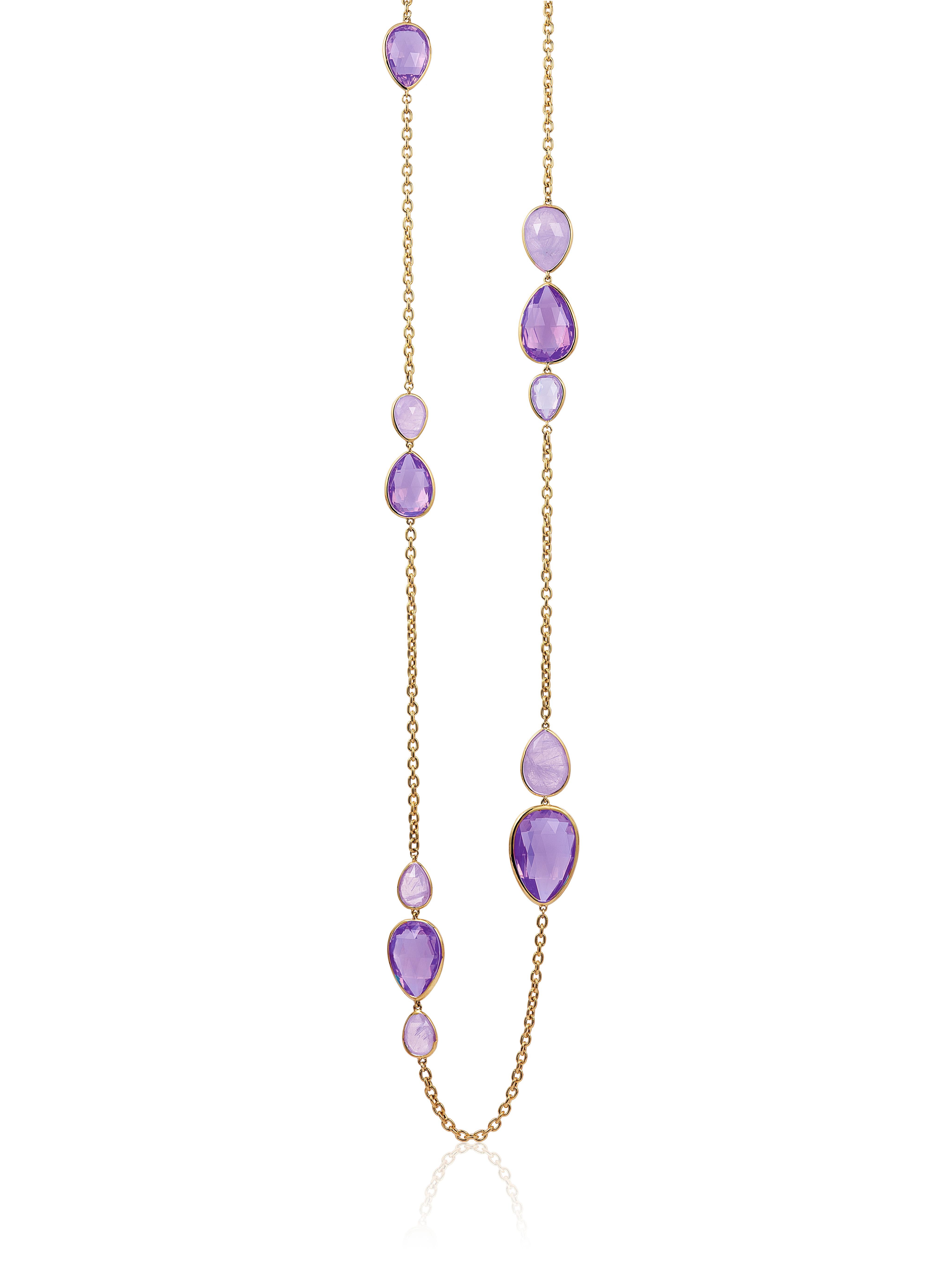 amethyst station necklace
