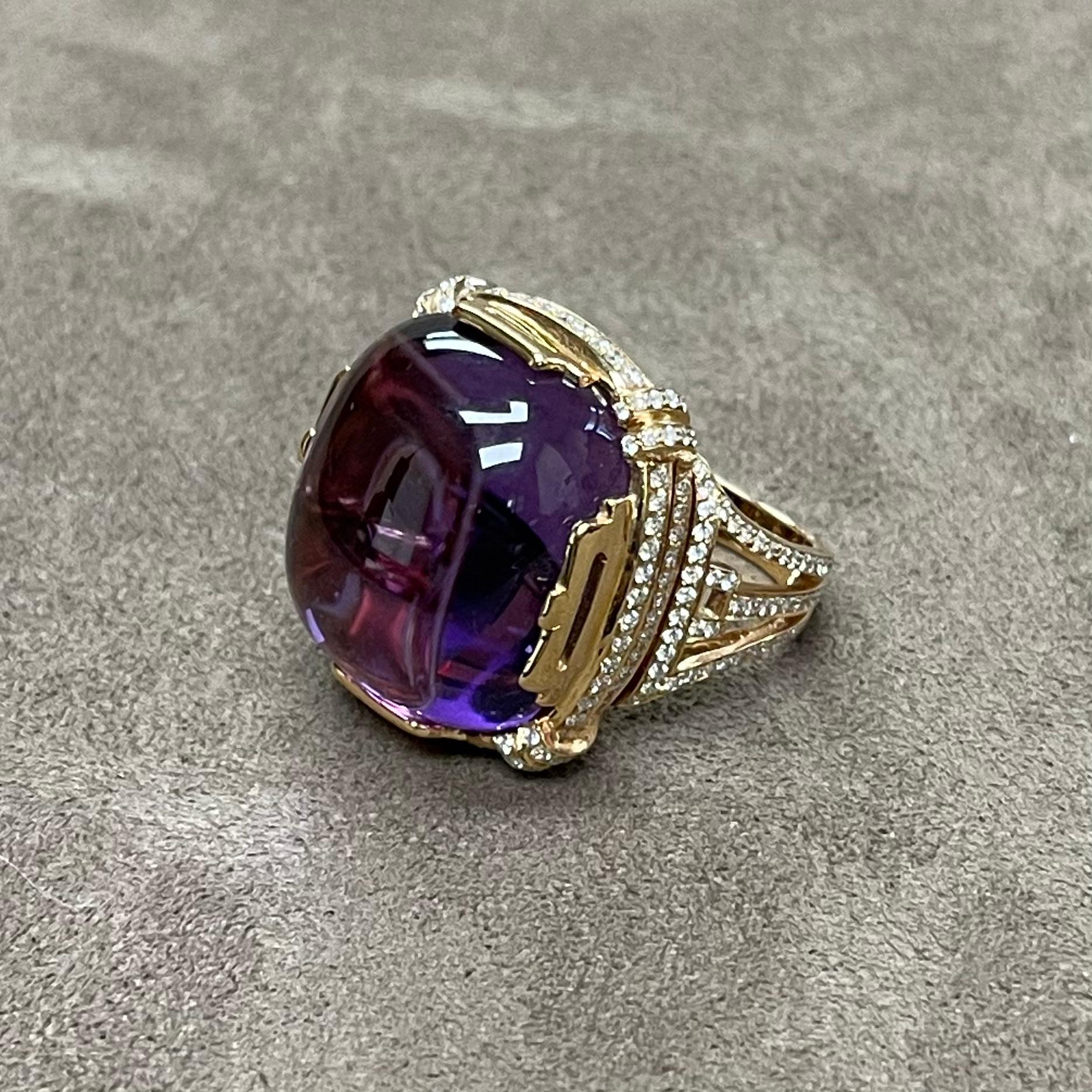 Goshwara Amethyst Crown Ring For Sale 2