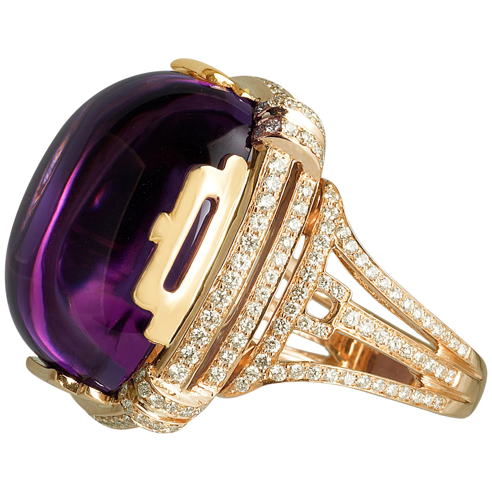 Goshwara Amethyst Crown Ring