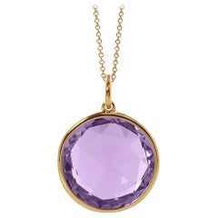 Amethyst Round Rose Cut Pendant