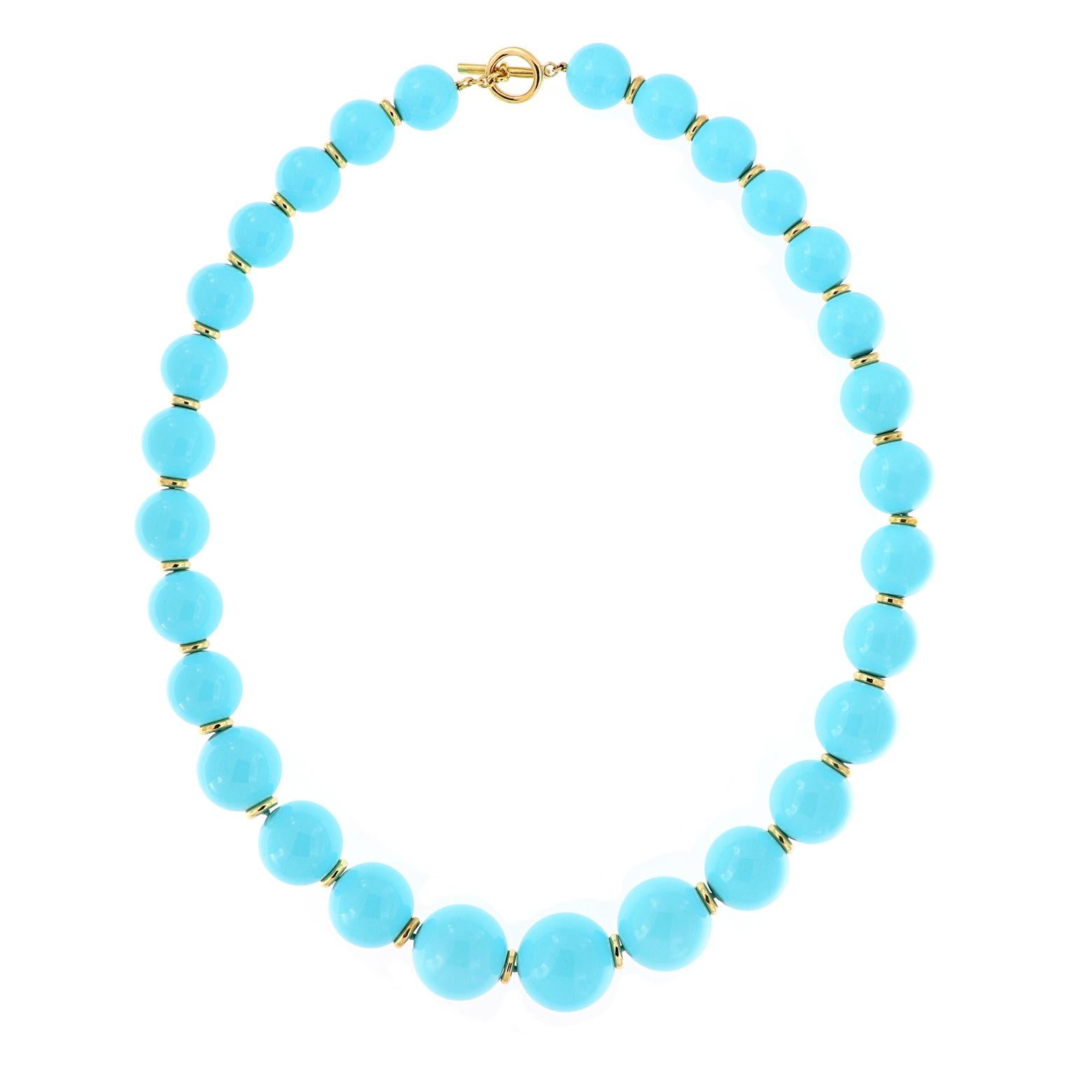 Goshwara “Beyond” Sleeping Beauty Natural Turquoise Beaded Necklace
