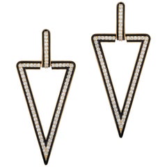 Goshwara Black Enamel And Diamond Earrings