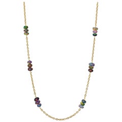 Goshwara Black Opal Bead Chain Necklace