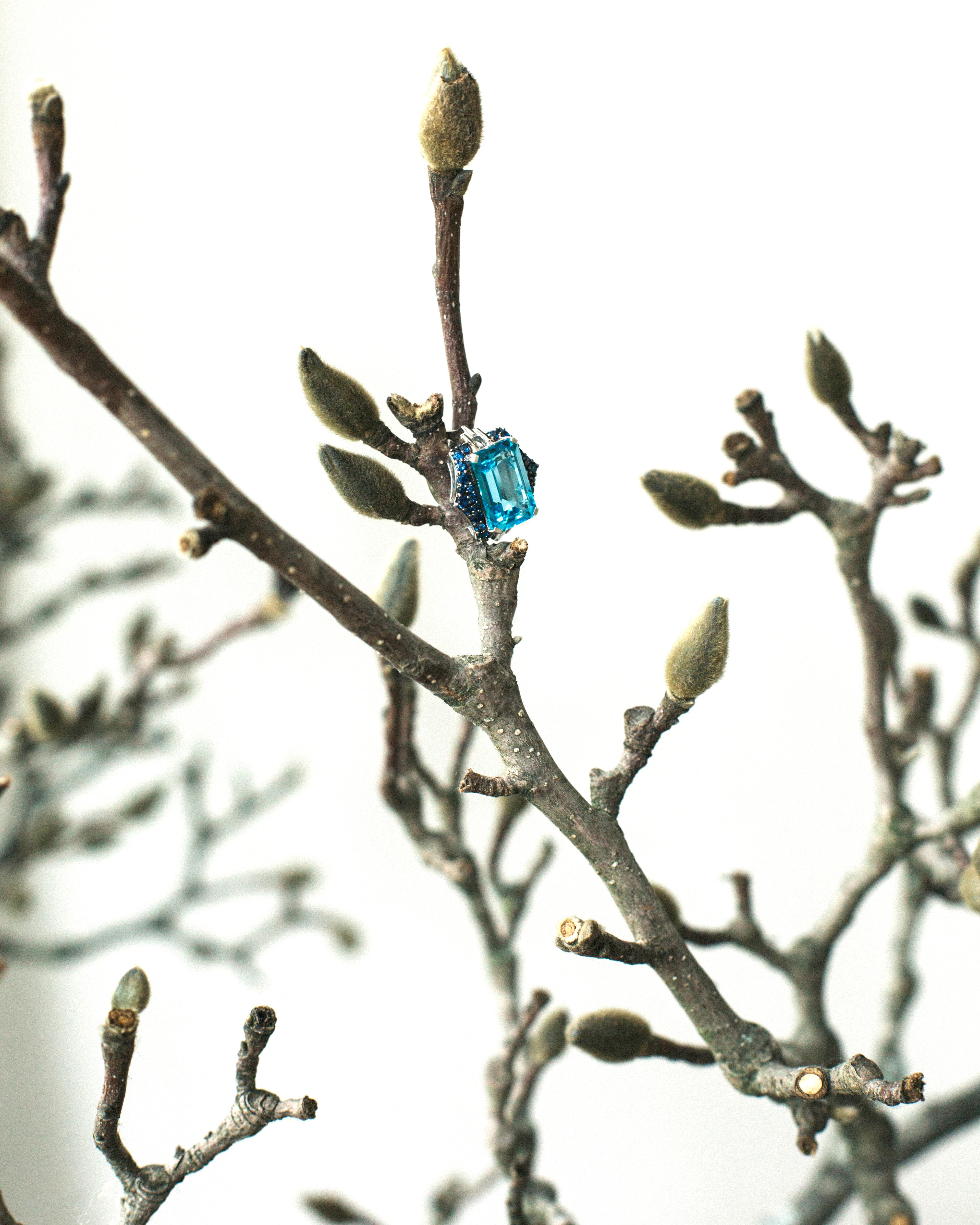 blue topaz sapphire ring