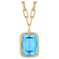 Goshwara Necklace The Manhattan Collection Small Cushion Pendant in Citrine main image 1