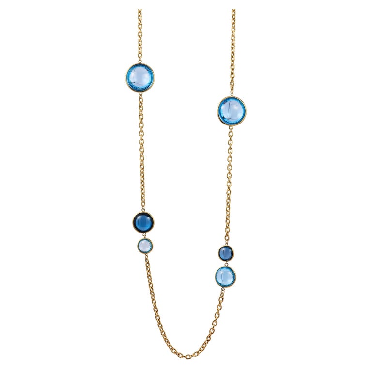 Goshwara The Manhattan Collection Open Edge Bracelet in Blue Topaz main image 1