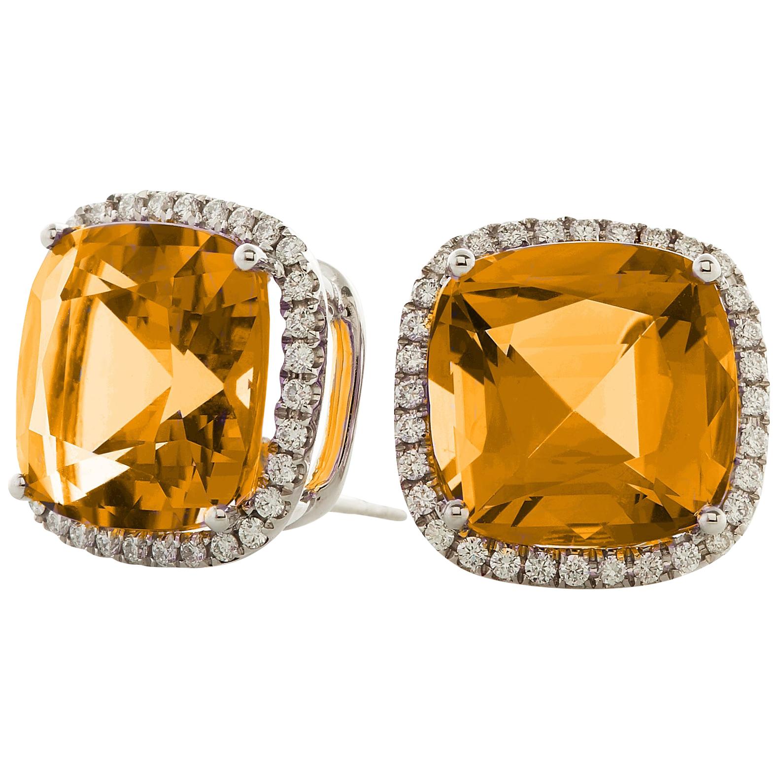 V3 Jewelry Sterling Silver with Trillion Natural Citrine Stud Earring main image 0