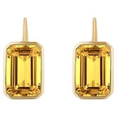 Goshwara Citrine Emerald Cut Earrings