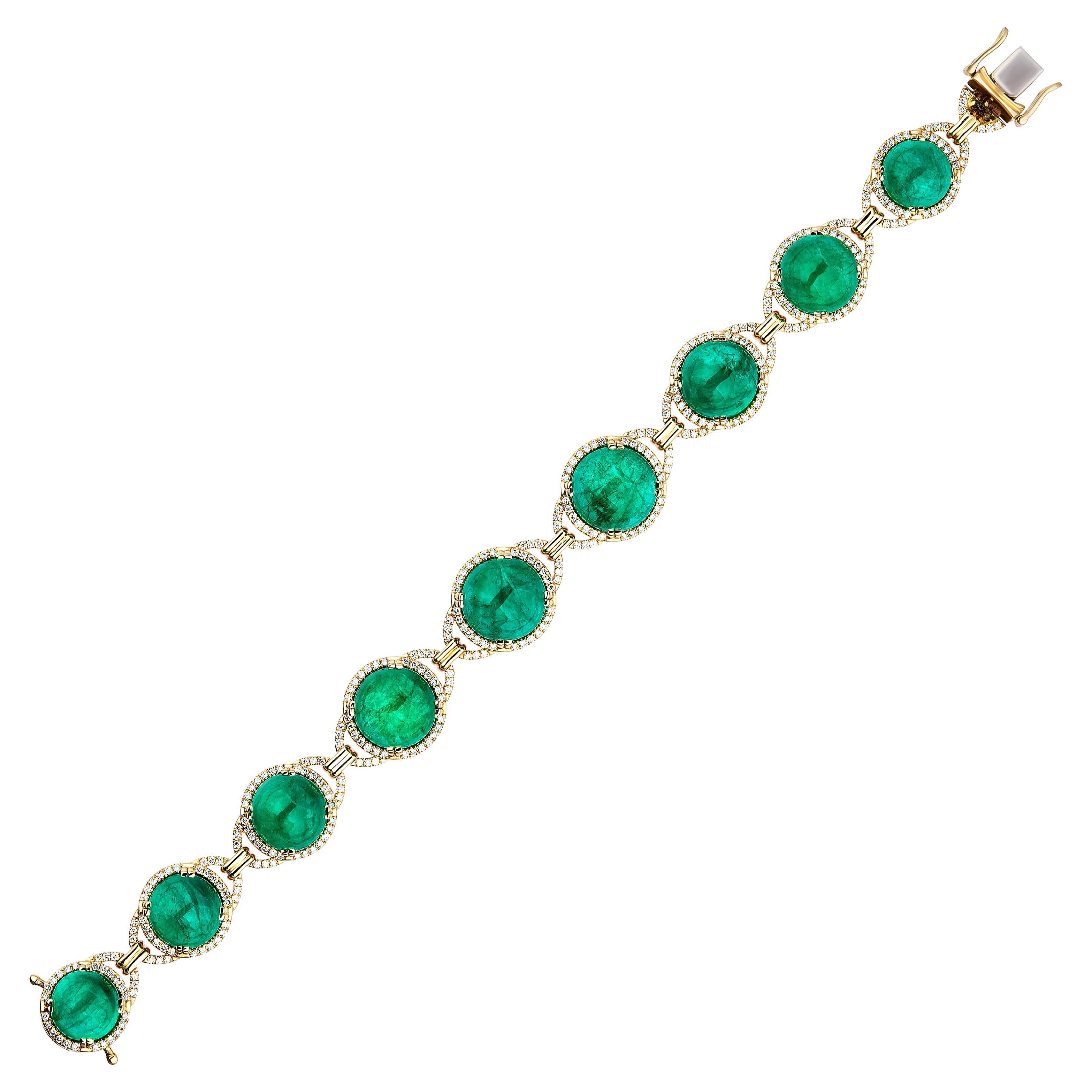 Emerald Bracelet - Oval 7.47 Ct. - 14K White Gold #J9880 | The Natural  Emerald Company