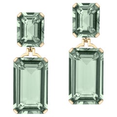 Goshwara Emerald Cut Prasiolite Earrings