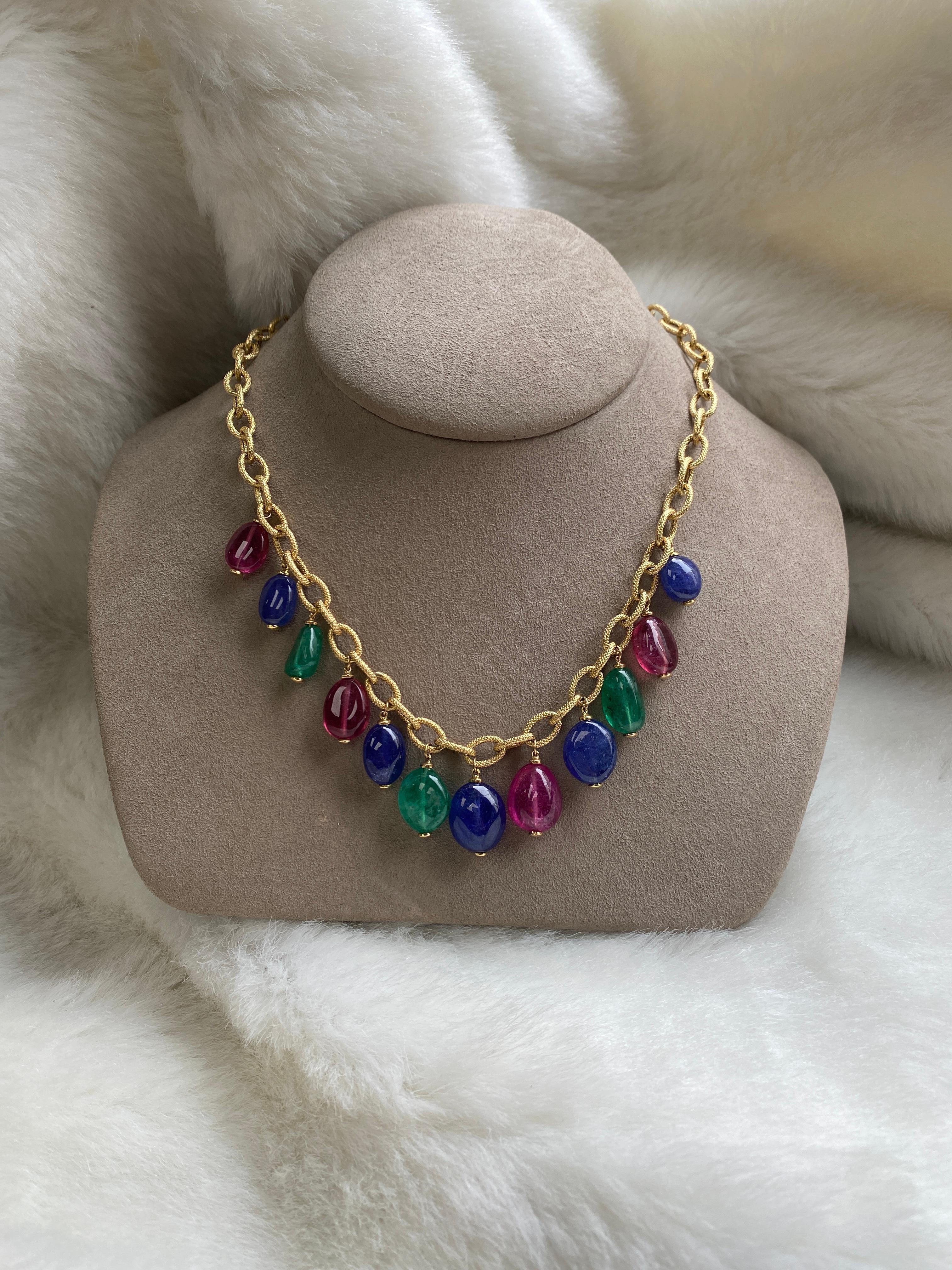 tanzanite beads necklace