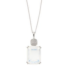 Goshwara “Gossip” Moon Quartz Diamond Pendant Necklace