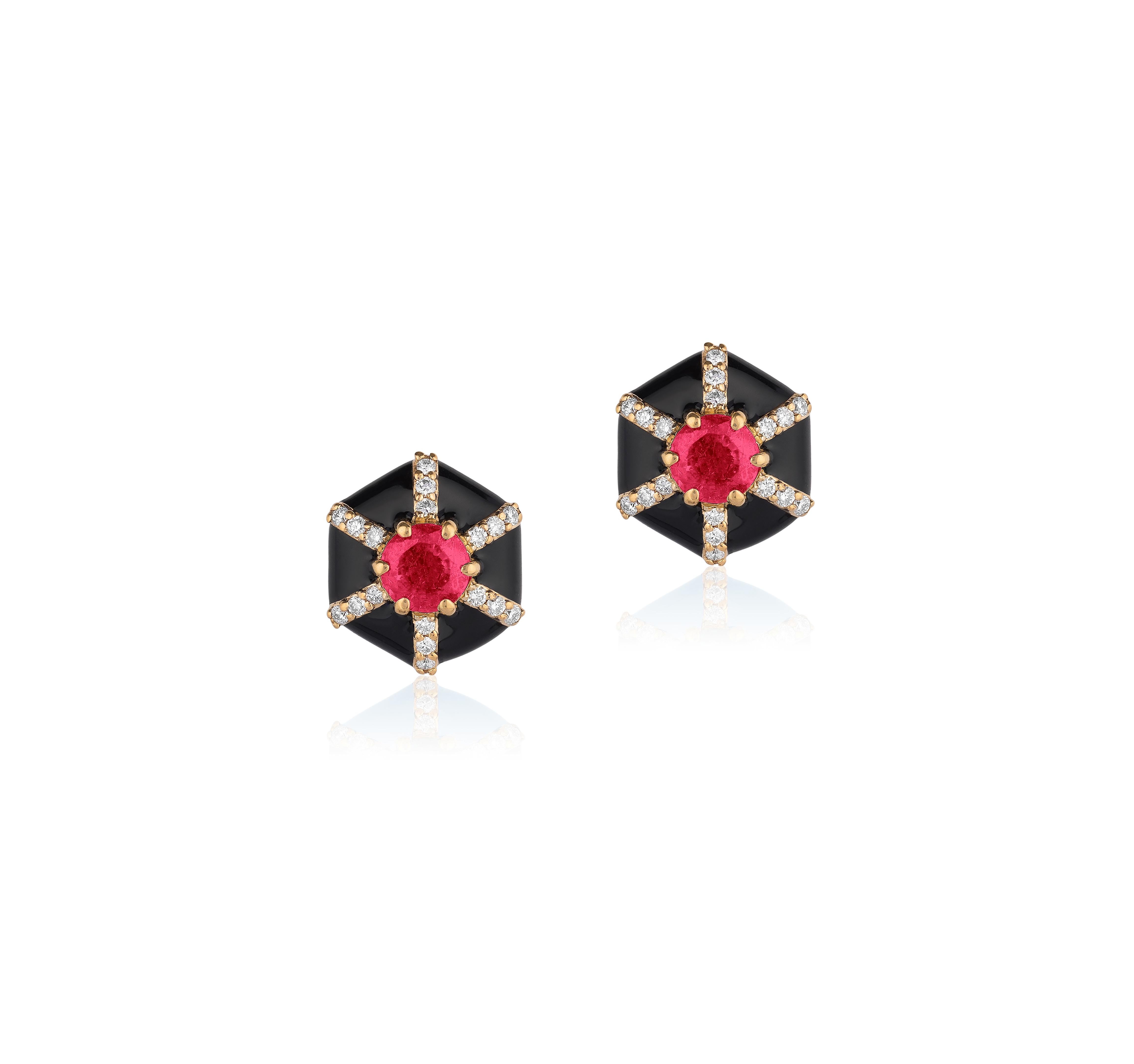 black ruby earrings