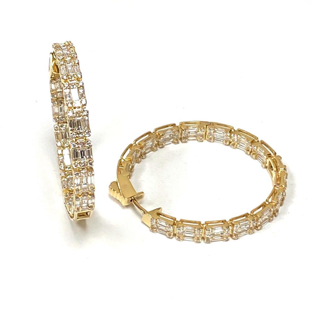 baguette diamond earings