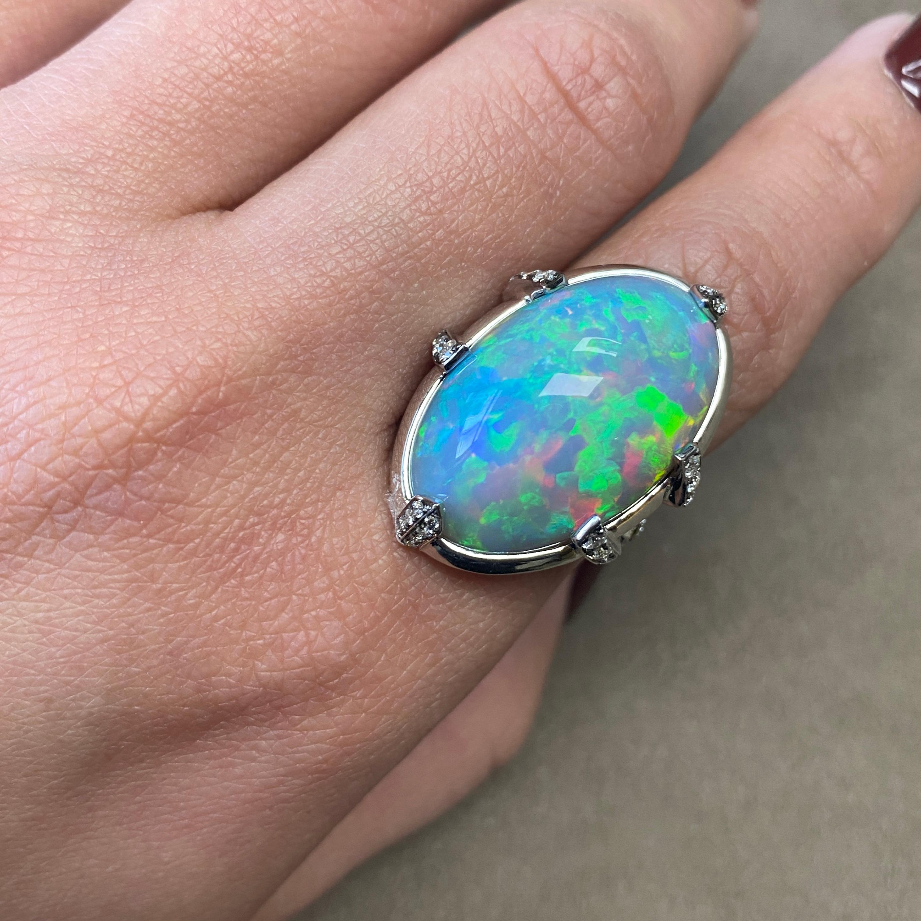 large black opal ring