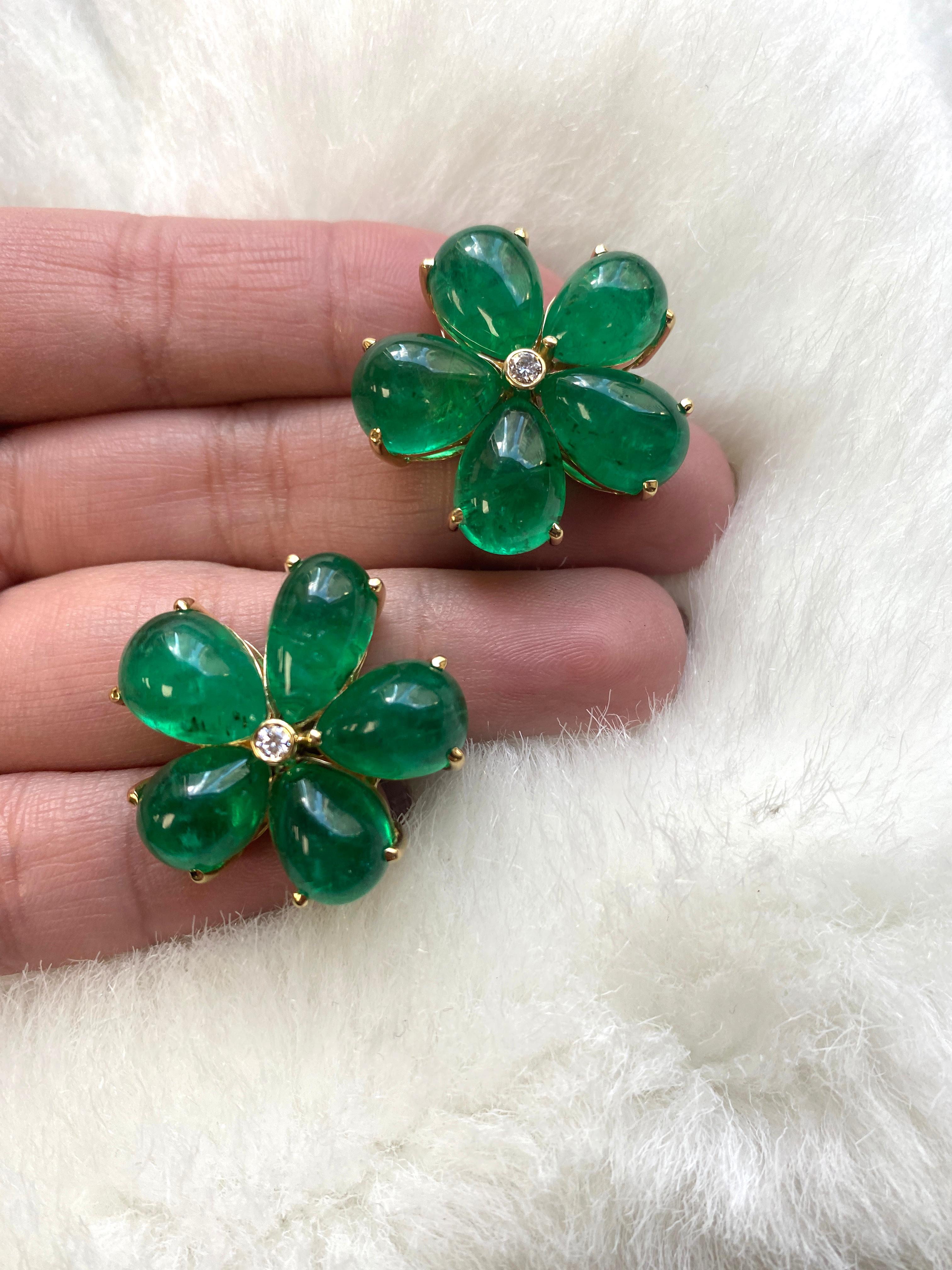 large green stud earrings