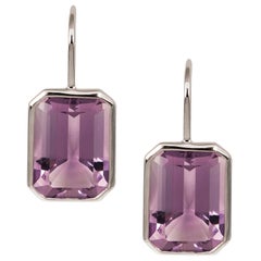 Goshwara Lavender Amethyst Emerald Cut Earrings