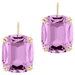 Goshwara Lavender Amethyst on Wire Cushion Earrings