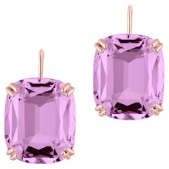 Goshwara Lavender Amethyst on Wire Cushion Earrings