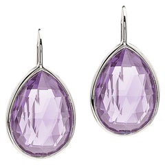 Goshwara Lavender Amethyst Pear Shape on a Wire Earring