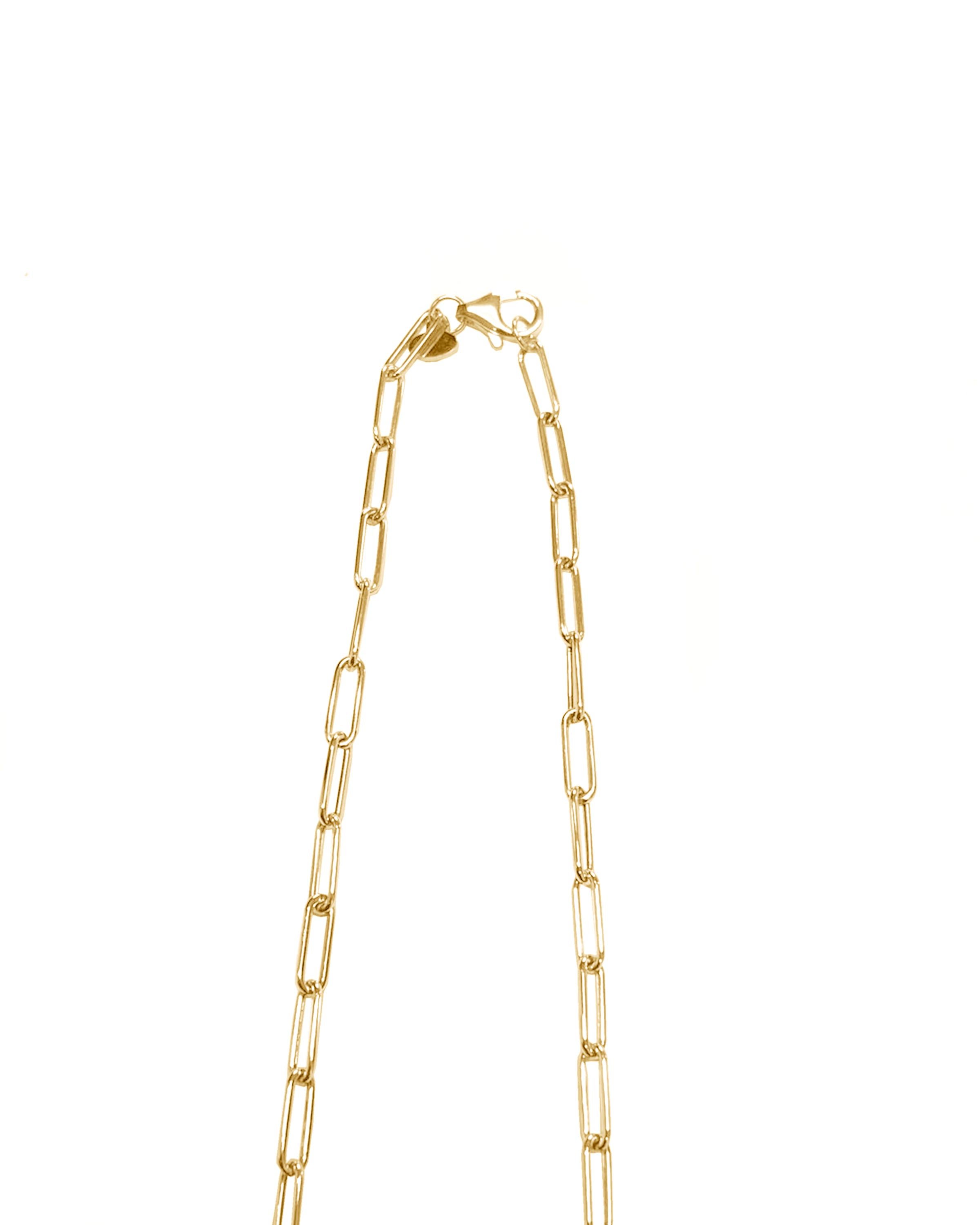 This beautiful Moon Quartz Emerald Cut Bezel Set Pendant in 18K Yellow Gold is from our ‘Manhattan’ Collection. Minimalist lines yet bold structures are what our Manhattan Collection is all about. Our pieces represent the famous skyline and