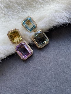 Goshwara Multi-Color Emerald Cut Earrings