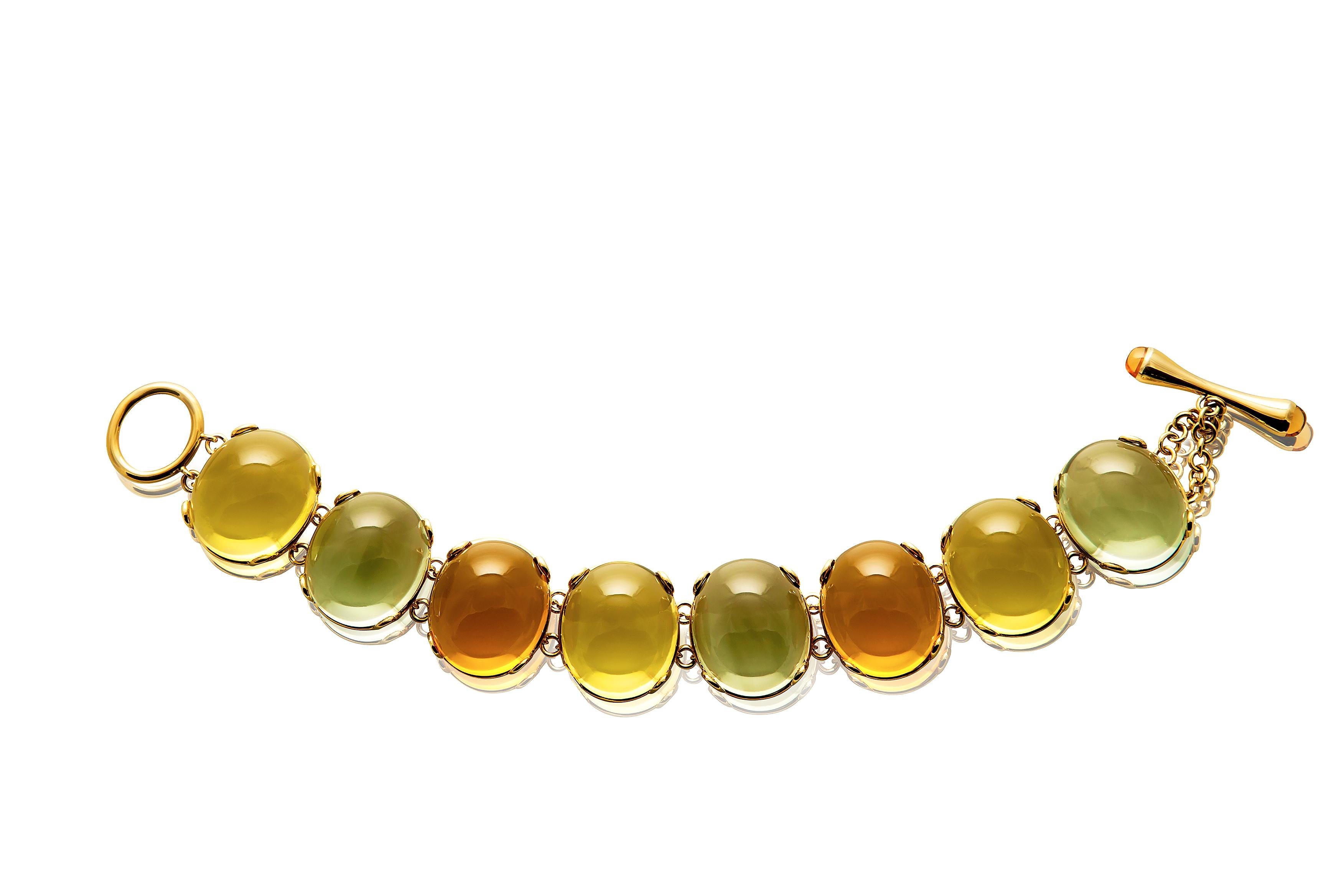 Goshwara Multi-Color Oval Cabochon Bracelet In New Condition In New York, NY