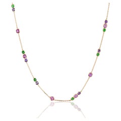 Goshwara Multi Sapphire & Tsavorite Necklace
