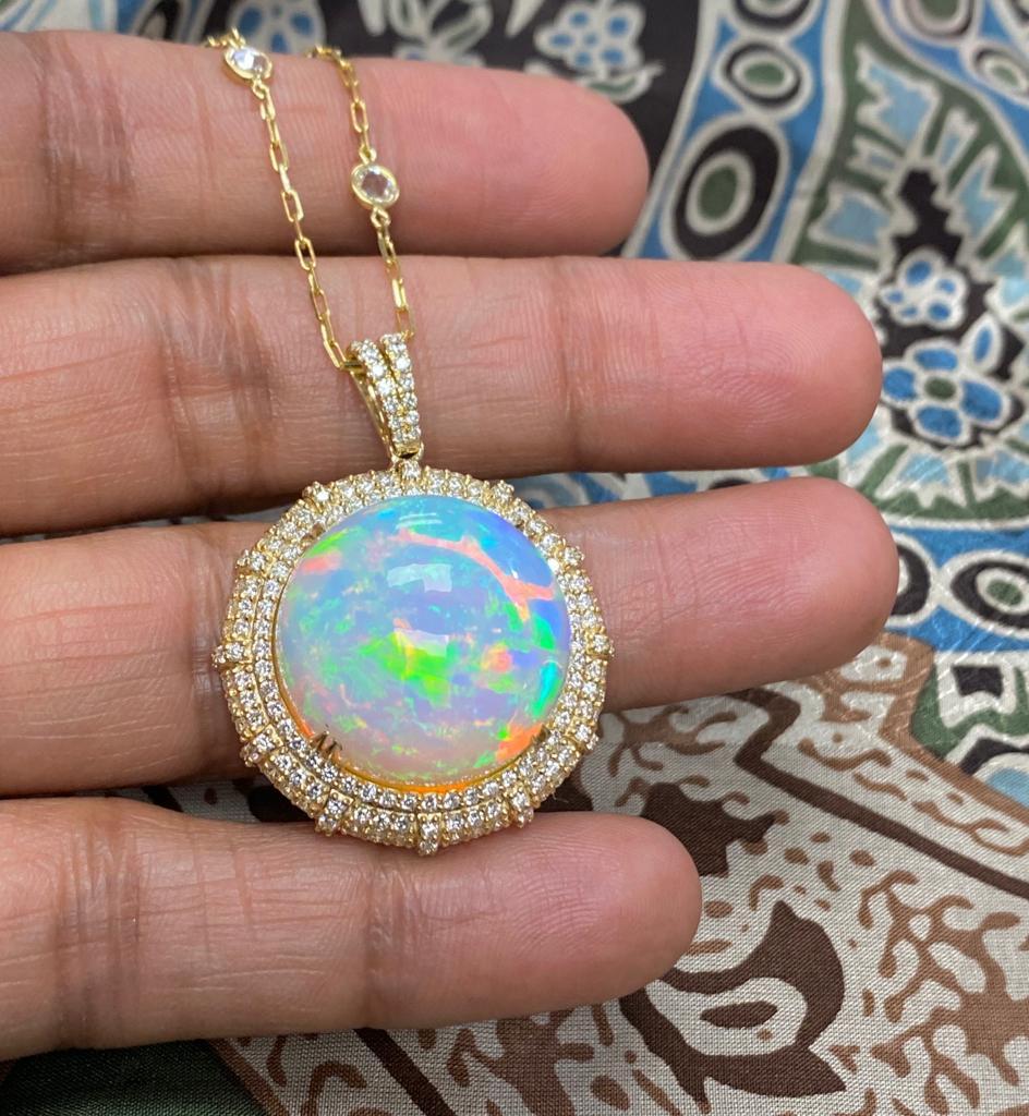 Women's Goshwara Opal And Diamond Pendant