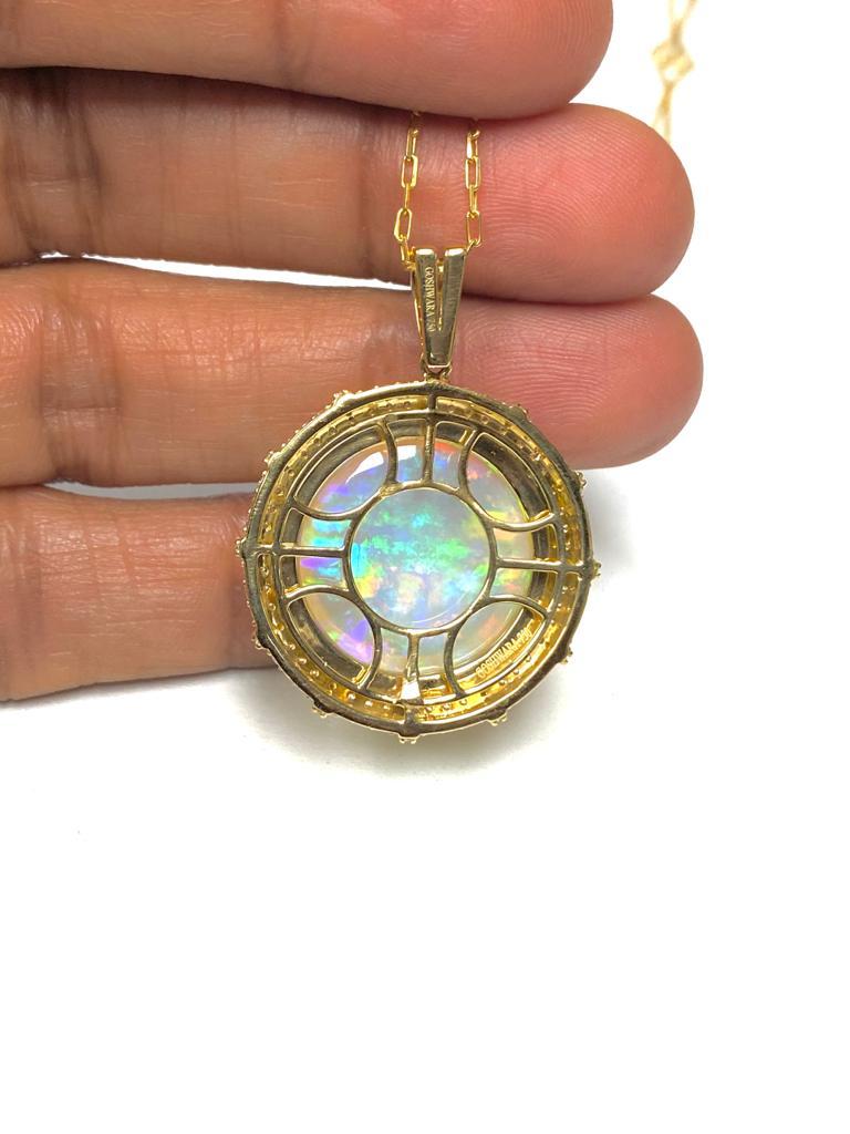 Goshwara Opal And Diamond Pendant 1