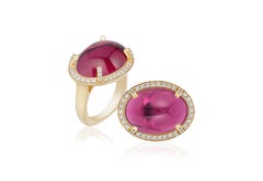Goshwara Pink Tourmaline European Shank with Diamond Ring