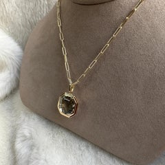 Goshwara Prasiolite Asscher Cut Pendant