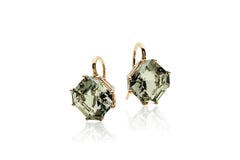 Goshwara Prasiolite Square Emerald Cut Earrings